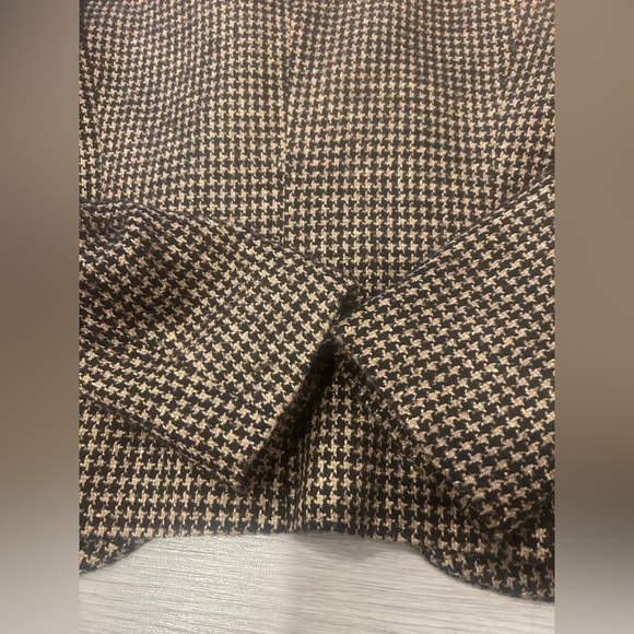 Anne Fontaine Blazer Houndstooth Ruffle Puffed Sleeve Wool Blend Size 40 US M - Picture 5 of 5